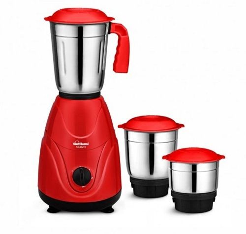 Long Lasting Highly Durable Easy To Use Rust Proof Red Trio Mixer Grinder 