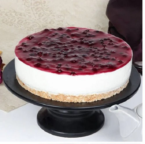 Red And White Color Round Shaped Eggless Birthday Cake For Birthday With 1 Kg Weight  Additional Ingredient: Sugar