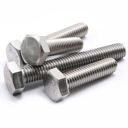 Stainless Steel Hex Bolt - 8 Inch Length, Silver Finish | Heavy Duty, Rust-Resistant, Rounded Head Design for Secure Fastening