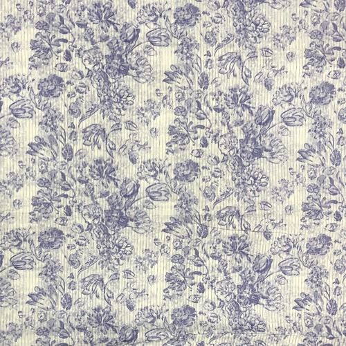 Plain White And Blue Pure Cotton Fabric Used For Interior Decorations, 35 Inch