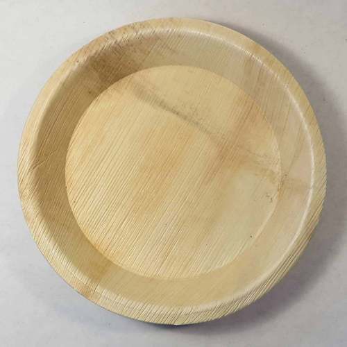 Brown 5 Inch Light Disposable Areca Leaf Plates - Square Shape, Environmentally Friendly, Recyclable, Versatile for Events and Decorations