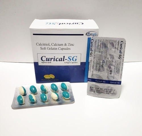  कैल्सिट्रियोल कैल्शियम और जिंक सॉफ्ट जिलेटिन कैप्सूल, 10x10 कैप्सूल का पैक 