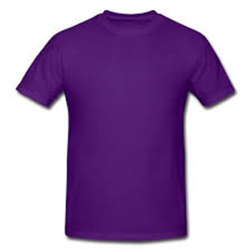 Easy To Wear Light Weight Stylish And Comfortable Short Sleeve Round Neckline Purple T-Shirt For Men