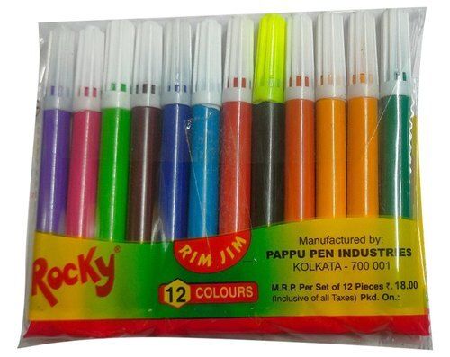 Easy To Write Plastic Colored Sketch Pens, Thickness 3 Mm, Length 2.9  Inches For Painting Use at Best Price in Valsad