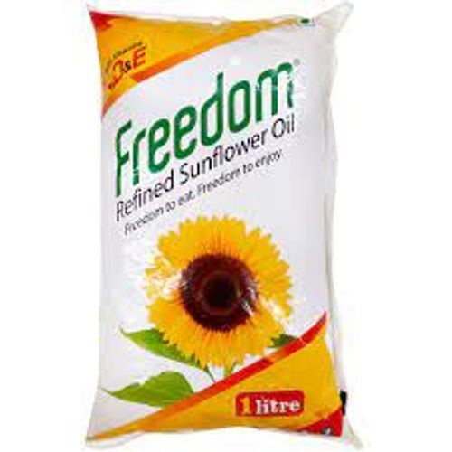 Light Yellow Ingredients Highest Quality Freedom Refined Sunflower Oil Pouch (1 L)