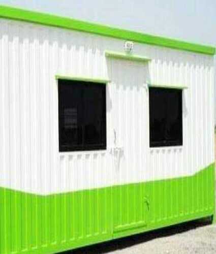 Steel Portable Cabins For House, Rectangular Shape, Green And White Color