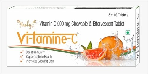 Vitamin C 500 Mg Chewable And Effervescent Tablet, Pack Of 3 X 10 Tablets