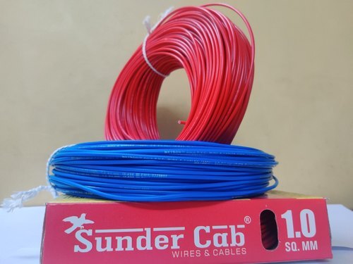 1.0 Sqmm Electrical Wire - Copper/Aluminum Conductor, Versatile Wiring Solution for Electrical Fittings with Efficient Current Carrying Capacity