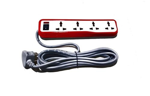 10 Volts 4M Wire Length 4 Socket White And Red Havells Extension Boards Dimension(L*W*H): 87X45X385 Millimeter (Mm)