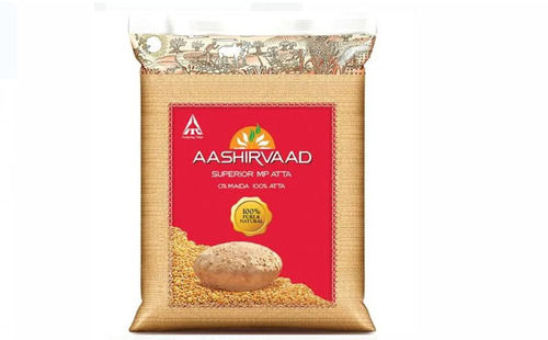 5 Kilogram Packaging Size Food Grade 1 % Fat Pure And Natural Aashirvaad Wheat Flour 