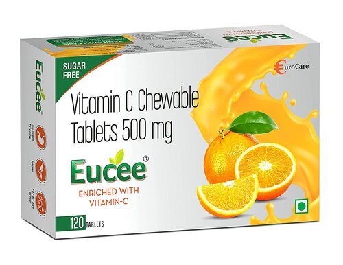 500 Mg Eucee शुगर फ़्री विटामिन C च्यूएबल टैबलेट