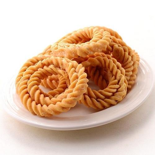 Tasty Brown Round Shape Healthy And Natural Protein Vitamins Rich Fresh Hygienically Packed Garlic Murukku