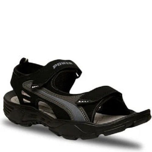 Size 8 Leather Material Black And Grey Colour Mens Sandal For Casual Wear Gender: Male