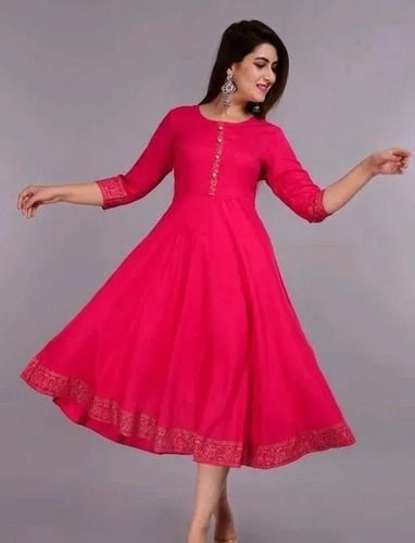 Georgette Embroidered Ladies Frock Suits