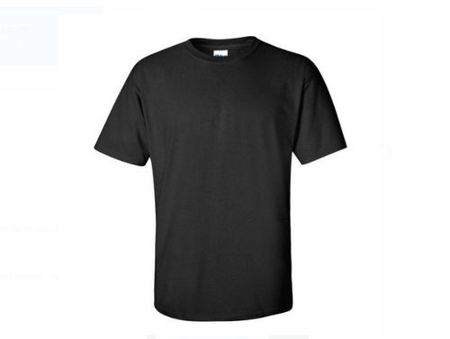 Comfortable And Breathable Plain Black Cotton Short Sleeves With O Neck T Shirt For Men Age Group: 18+