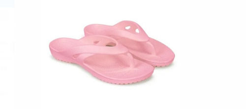 Slip-On Comfortable Pink Colour Designer And Stylish Rubber Slipper For Casual Wear