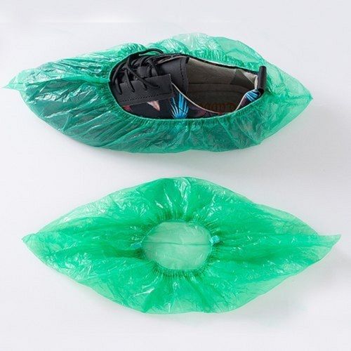 Free Size Disposable Green Low Density Polyethylene (LDPE) Shoe Cover