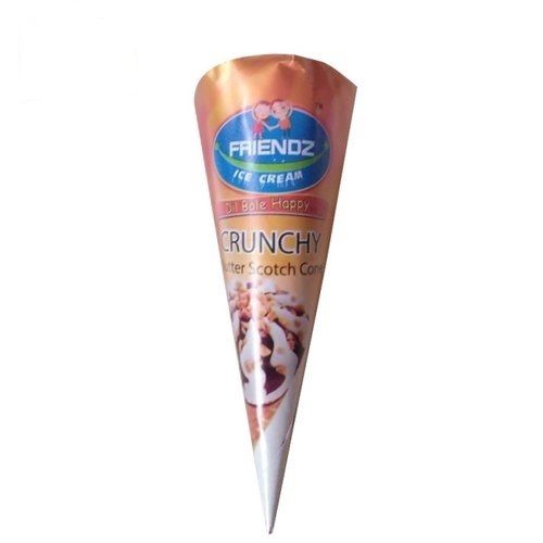 Hygienically Prepared Tasty And Crunchy Butterscotch Cone Frienoz Ice Cream