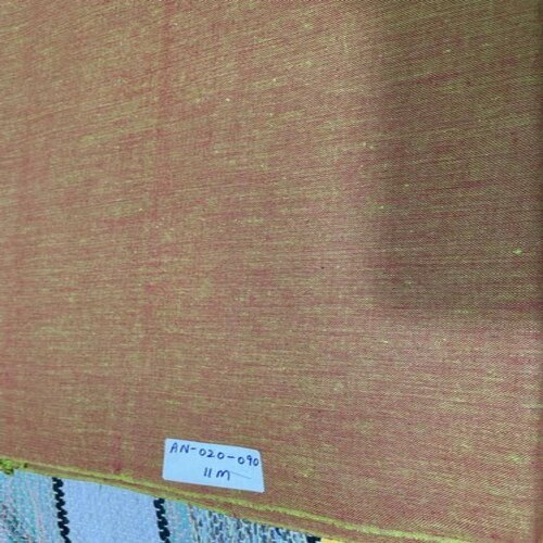 Length 11 Meter Pure Cotton Plain Brown Handloom Fabric For Garments