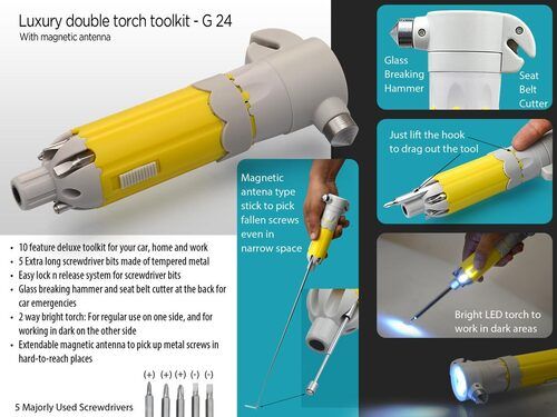 Eco-Friendly Luxury Double Torch Toolkit With Magnetic Antenna