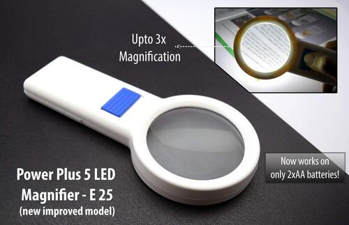 Multicolor Power Plus 5 Led Magnifier (New Model) (Works On 2Xaa Batteries Only)