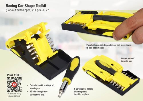 रेसिंग कार शेप टूलकिट (पॉप-आउट बटन ओपन) (11 पीस)