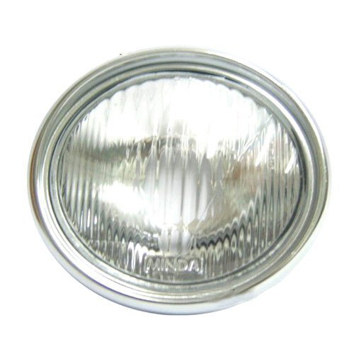 Scratch And Weather Resistance Unbreakable Round Shape Two Wheeler Headlight - Plastic, Compact Design | 150 Lumens Brightness, IP67 Waterproof, Rechargeable