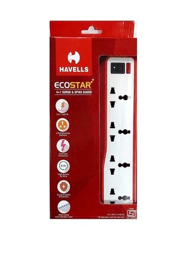 4 Mm Wired Eco Star 4+1 Surge And Spike Guard Havells Distribution Board Base Material: Pvc