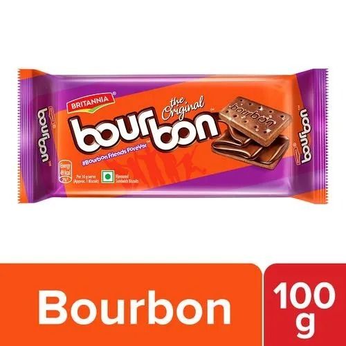 Machine Made 100 Gm Crispy And Crunchy Sweet And Delicious Chocolate Flavor Bourbon Biscuit