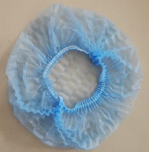 16 To 24 Inch Blue Disposable Non Woven Surgical Bouffant Cap