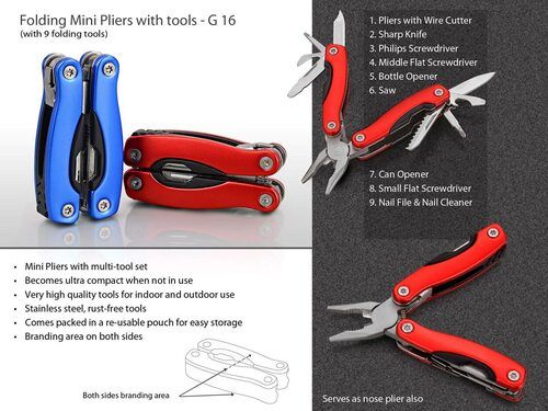 Folding Mini Pliers With 9 Tools (Superior Quality)