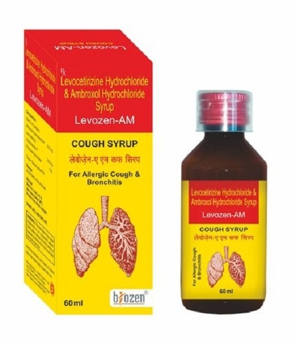 Levocetirizine Dihydrochloride Cough Syrup - Liquid Formulation, Antihistamine and Mucolytic for Allergy Relief & Respiratory Health Support