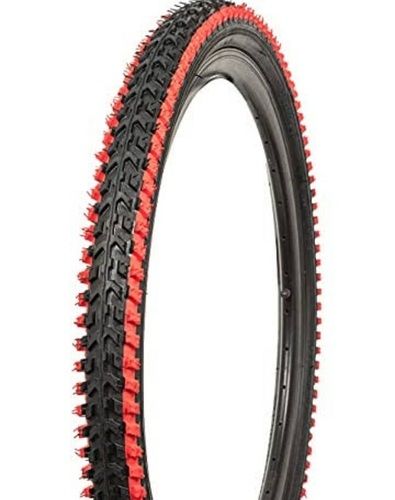 Long Lasting And Weather Resistant Gripped Black And Red Color Bicycle Tyres Usage: Vehicle