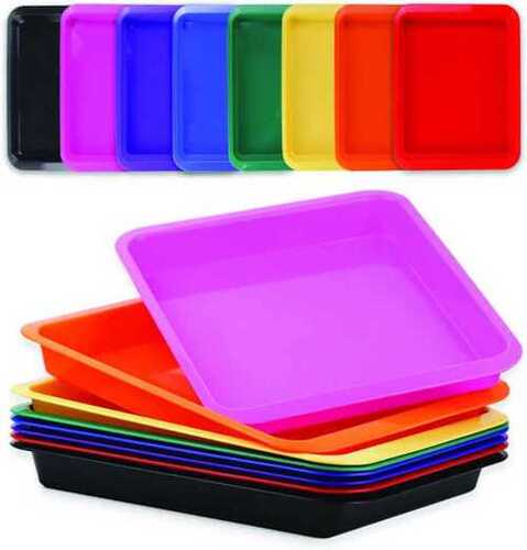 Plastic Flower Pot Tray Use For Storage In Rectangular Shape, 8 Mm Thickness