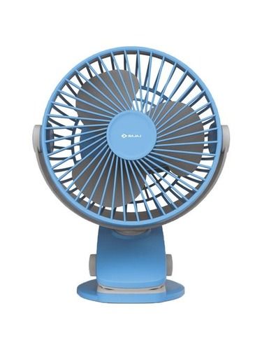 Round Shape Abs Plastic Body Material 110 Mm Sweep Blue Bajaj Table Fan Blade Material: Aluminum