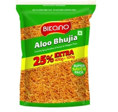 Crunchy Spicy Delicious Tasty Potato And Chickpea Flour Bikano Aloo Bhujia Carbohydrate: 5.88 Percentage ( % )