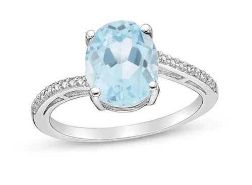 Allison Kaufman Ladies Gemstone Ring 001-200-00382 14KW | P.J. Rossi  Jewelers | Lauderdale-By-The-Sea, FL