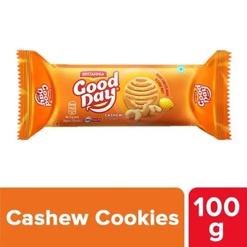 Pack Of 100 Gram Delicious And Crispy Britannia Good Day Cashew Cookies