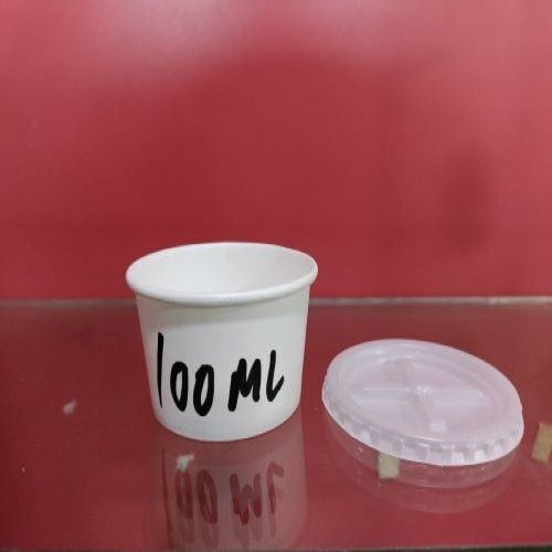 Packet Size 50Pcs White Cup Have Eco Friendly Paper Container Size: 100Ml