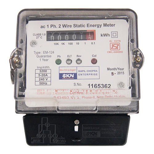 Single Phase Electric 2 Wire Static Energy Meter