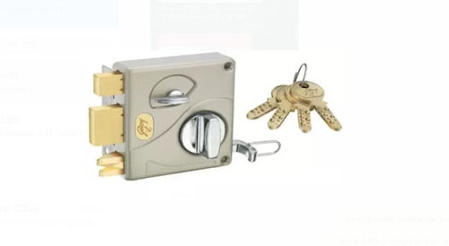 Square Grey With 3 Keys Rust Proof Stainless Steel Door Lock 