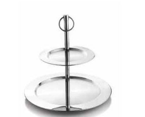 Stainless Steel Chrome Finished 3 Tier Round Restaurant Cake Stand 