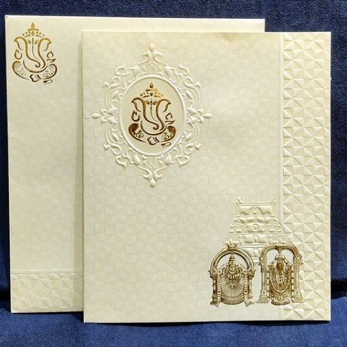 Varnish Stylish Elegant Beautiful And Light Weight Design Square Wedding Card