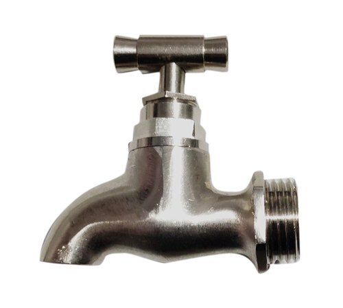 Silver Wall Mounted Heavy Duty Highly Efficient Solid Corrosion Resistant Water Tap