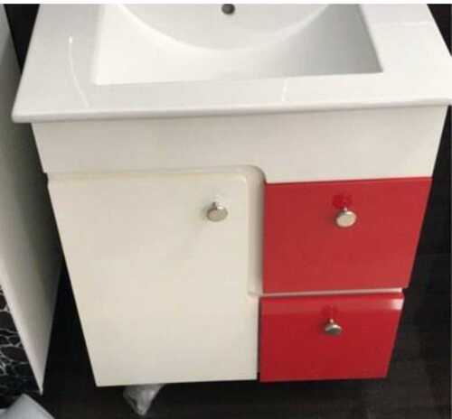 Pvc Wash Basin Vanity, Floor Mounted And Free Standing Unit, 24 Inch Size