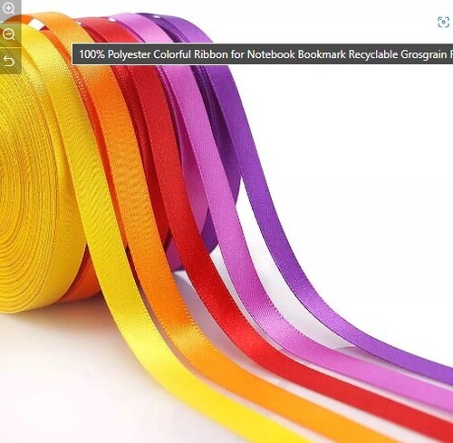 100% Polyester Colorful Ribbon For Notebook Bookmark 
