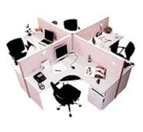 Customized Size and Color Wood Modular Office Workstation, For Corporate Office