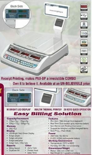 High Accuracy White Price Computing Scale With Printer