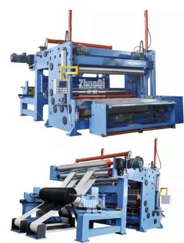 Blue High Speed Fabric Slitting Machine