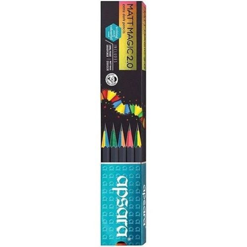 Black Long Lasting And Multi Color Dark Wooden Strong Apsara Pencils For Writing